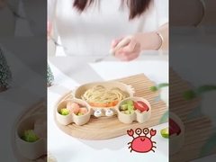 Resistente a bactérias Crianças Prato e Taça Flor Branca Rosa para o Jantar