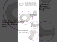 Produto a granel de silicone para ovelhas Dentes para ovelhas BPA livre brinquedos de dentição e tamanho é 9,3 * 7cm e peso é 25 gramas